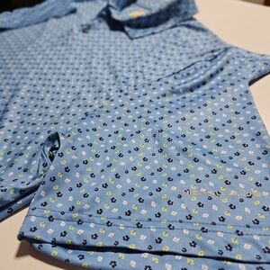 Jack Nicklaus Eco Choice Men's Golf Polo - XL - Blue Floral Print - Performance